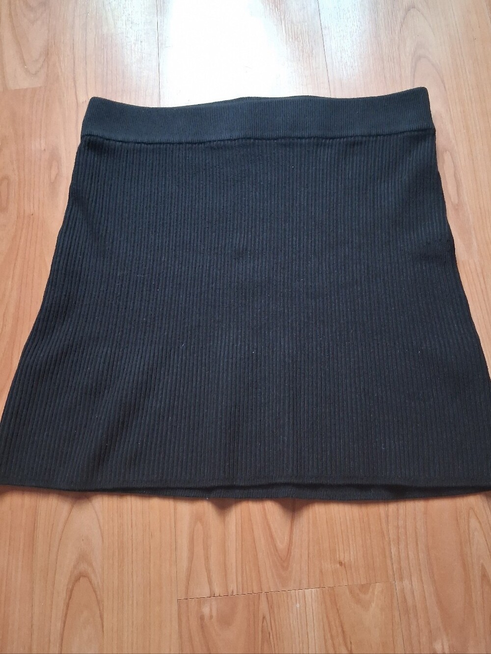 Intimately Free People Mini Skirt Women's Size Medium Black Ribbed Stretch